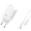 XO ŁAD SIEC CE10 PD 65W 1xUSB-C BIAŁA + KABEL USB-C/USB-C