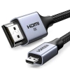 Kabel Ugreen HD164 15516 micro HDMI / HDMI 2.1 8K 1m  - szary