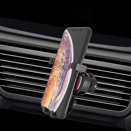 Gravity smartphone car holder for air vent with air freshener black (YC06)