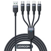 Kabel USB 4w1 USB-A -  USB-C / 2 x Lightning / Micro do ładowania i transmisji danych 1.2m Joyroom S-1T4018A18 - czarny