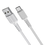 Borofone Kabel BX16 Easy - USB na Typ C - 3A 1 metr biały