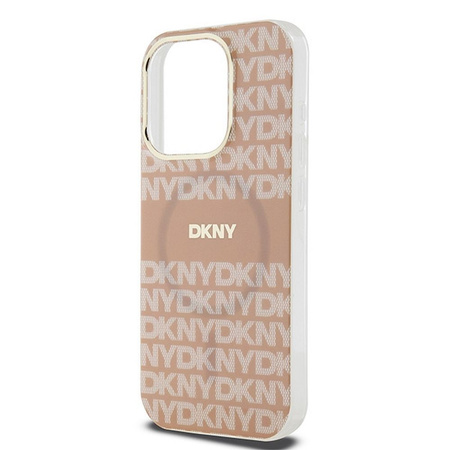 DKNY DKHMP14LHRHSEP iPhone 14 Pro 6.1" różowy/pink hardcase IML Mono & Stripe MagSafe