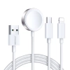 Joyroom S-IW008 3-in-1-Kabel magnetisches Ladegerät USB-A – Lightning/USB-C 1,2 m – Weiß