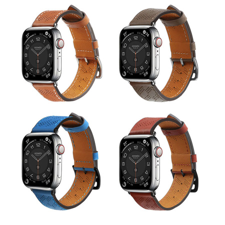 Strap Leather Leather strap for Apple Watch SE, 8, 7, 6, 5, 4, 3, 2, 1 (41, 40, 38 mm) bracelet dark brown