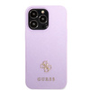 Original Handyhülle IPHONE 13 PRO Guess Hardcase Saffiano 4G Small Metal Logo violett