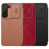 Nillkin Qin Leather Pro Case Hülle für Samsung Galaxy S22+ (S22 Plus) Kameraschutz Holster Cover Flip Cover Braun