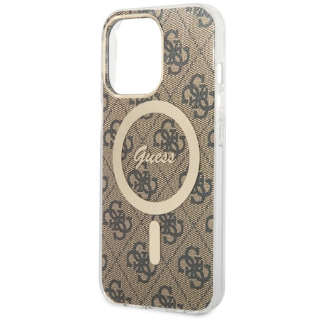 Guess GUHMP13LH4STW iPhone 13 Pro / 13 6.1" brązowy/brown hardcase 4G MagSafe