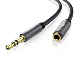 UGREEN AV118 Przedłużacz audio AUX jack 3,5 mm, 1.5m (czarny)