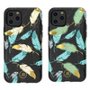 Kingxbar Forest świecące w ciemności etui ozdobione oryginalnymi Kryształami Swarovskiego iPhone 11 Pro wielokolorowy (Feather)