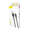 Baseus Cafule Cable - Kabel połączeniowy USB do Lightning, 2.4 A, 1 m (szary/czarny)