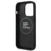 Original Case IPHONE 14 PRO BMW Leather Stamp Tricolor MagSafe (BMHMP14L22PTDK) black