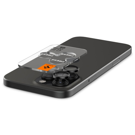 Spigen OPTIK.TR „EZ FIT“ KAMERASCHUTZ 2ER-PACK IPHONE 14 PRO / 14 PRO MAX SCHWARZE ABDECKUNG