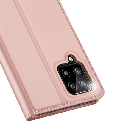 Etui SAMSUNG GALAXY A22 LTE / 4G z klapką Dux Ducis skórzane Skin Leather jasny róż