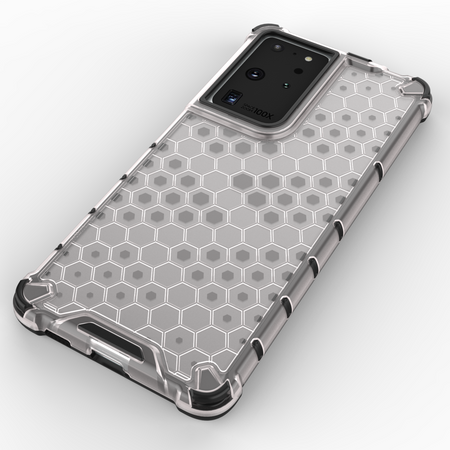 Honeycomb etui pancerny pokrowiec z żelową ramką Samsung Galaxy S22 Ultra niebieski