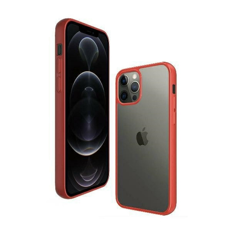 Case IPHONE 12 PRO MAX PanzerGlass ClearCase Mandarin Red AB