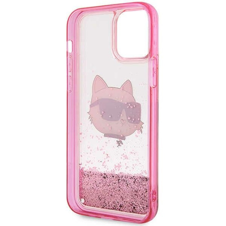 Karl Lagerfeld KLHCP12MLNCHCP iPhone 12/ 12 Pro 6.1&quot; pink/pink hardcase Glitter Choupette Head