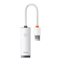 Ethernet-Adapter der Baseus Lite-Serie USB-A auf RJ45-LAN-Anschluss (100 Mbit/s) Weiß