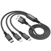 HOCO kabel USB 3w1 do iPhone Lightning 8-pin + Micro + Typ C X76 czarny