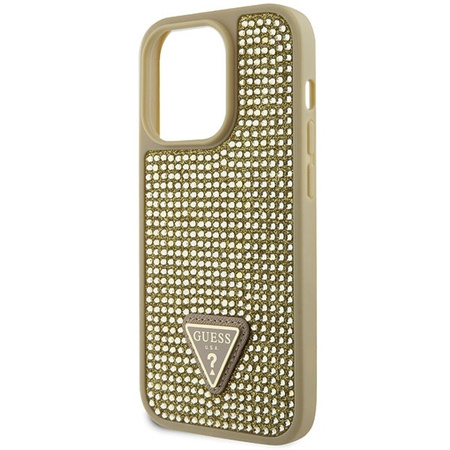 Guess GUHCP14LHDGTPD iPhone 14 Pro 6,1" Gold/Gold Hardcase Strass Dreieck