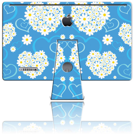 Nexgen Skins - Zestaw skórek na obudowę z efektem 3D iMac 27" (Hearts and Daisies 3D)