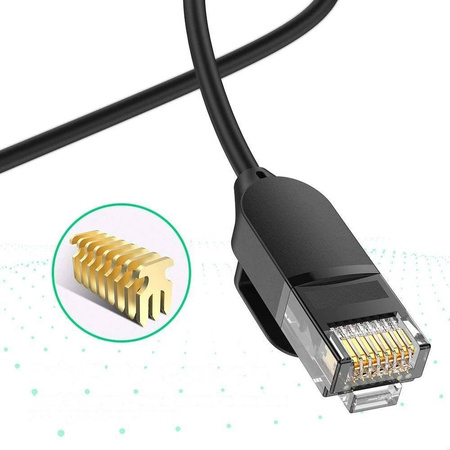 Ugreen kabel przewód internetowy sieciowy Ethernet patchcord RJ45 Cat 6A UTP 1000Mbps 2 m czarny (70334)