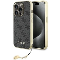 Etui Guess 4G Charms Collection do iPhone 15 Pro - szare