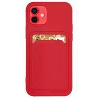 Card Case silicone wallet case with card holder documents for iPhone 11 Pro Max red