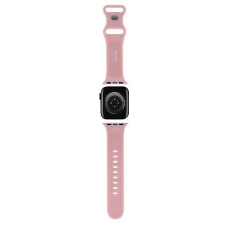 Universal-Gurt APPLE WATCH 1 / 2 / 3 / 4 / 5 / 6 / 7 / 8 / SE / ULTRA (42 / 44 / 45 / 49 MM) Hello Kitty Strap Silicone Kitty Head (HKAWLSCHBLP) rosa