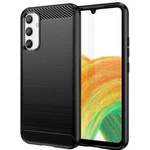 Carbon Case Hülle für Samsung Galaxy A04e flexibles Silikon Carbon Cover schwarz