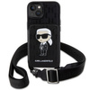 Karl Lagerfeld KLHCP14SCSAKHPKK iPhone 14 6.1&quot; hardcase black/black Crossbody Saffiano Monogram Ikonik