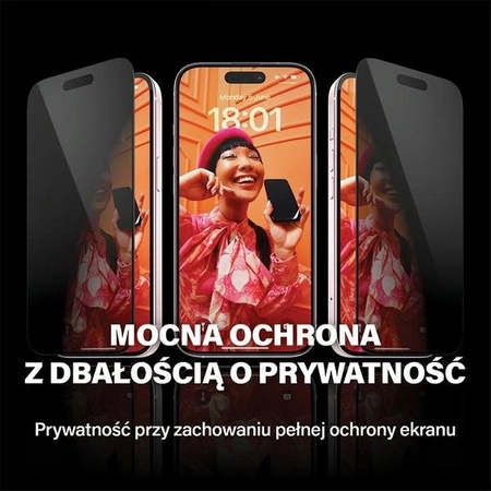 Zestaw PanzerGlass Privacy Bundle 3in1 etui przezroczyste + szkło prywatyzujące + osłona aparatu do iPhone 15 Plus