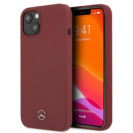 Mercedes MEHCP13MSILRE iPhone 13 6.1 &quot;red / red hardcase Silicone Line