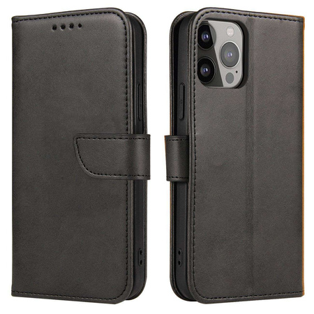 Magnet Case Hülle für Xiaomi Redmi Note 12 Flip Cover Wallet Stand schwarz