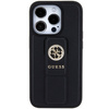 Guess Grip Stand 4G Saffiano Strass case for iPhone 15 Pro Max - black