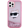 Karl Lagerfeld KLHCP12MLNCHCP iPhone 12/ 12 Pro 6.1&quot; pink/pink hardcase Glitter Choupette Head