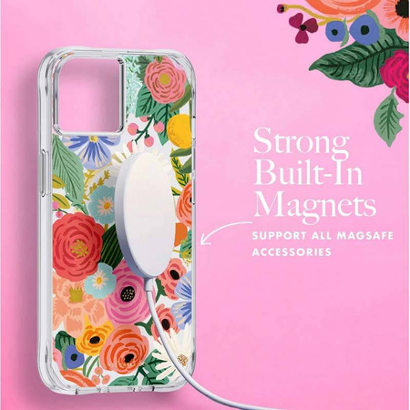 Rifle Paper Clear MagSafe - Etui iPhone 14 Plus (Garden Party Blush)