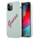 Guess GUHCP12MLSVSBF iPhone 12/12 Pro 6,1" niebieski fuksja/blue fuschia hardcase Silicone Vintage