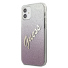 Guess Glitter Gradient Script - Etui iPhone 12 mini (różowy)