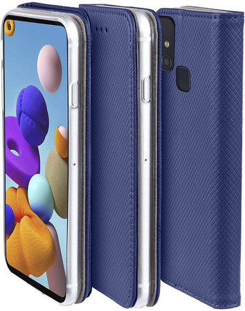 Etui SAMSUNG GALAXY M21 portfel z klapką Flip Magnet granatowe