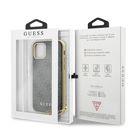 Guess GUHCN61GF4GGR iPhone 11 grey /szary hard case 4G Charms Collection