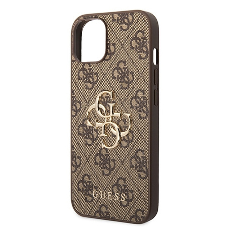 Guess GUHCP15S4GMGBR iPhone 15 6.1&quot; brown/brown hardcase 4G Big Metal Logo