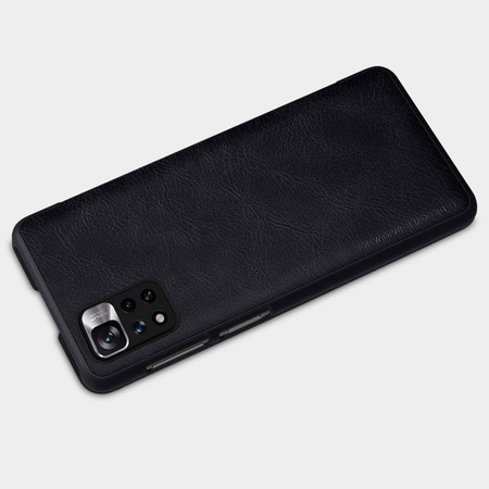 Nillkin Qin Case Cover für Xiaomi Redmi Note 11 Pro + (China) / Redmi Note 11 Pro (China) Kameraschutz Holster Cover Flip Cover Schwarz