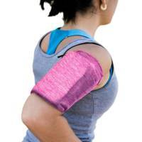 Elastic fabric armband armband for running fitness L pink