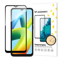 Wozinsky Full Glue Tempered Glass Gehärtetes Glas für Xiaomi Redmi A2 / Redmi A1 9H Vollbildabdeckung mit schwarzem Rahmen