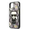 Original Case IPHONE 13 MINI Karl Lagerfeld Flower Ikonik Karl (KLHCP13SPMNFIK1) gray