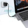 Choetech stacja dokująca do Apple MacBook Pro adapter HUB USB Typ C 7w2 100W PD szary (HUB-M14)