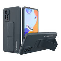 Wozinsky Kickstand Case silikonowe etui z podstawką etui Xiaomi Poco X4 Pro 5G granatowe