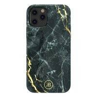 Kingxbar Marble Series eleganckie etui pokrowiec z nadrukiem marmur iPhone 12 mini czarny