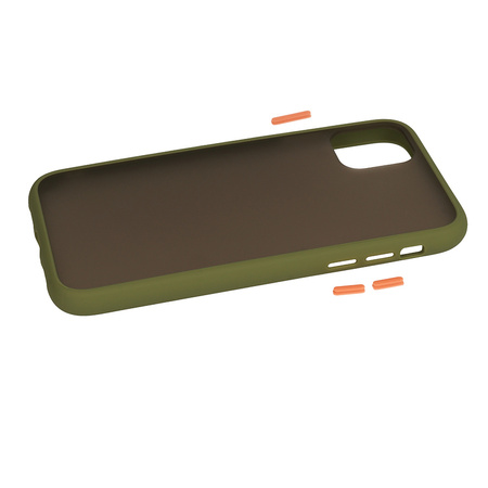 Vennus Color Button Bumper do Samsung Galaxy S21 Plus Oliwkowy