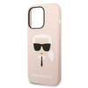 Karl Lagerfeld KLHMP14XSLKHLP iPhone 14 Pro Max 6,7" hardcase jasnoróżowy/light pink Silicone Karl`s Head Magsafe